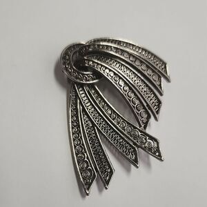 Avante VINTAGE Elegant Silver-Toned Women's Brooch